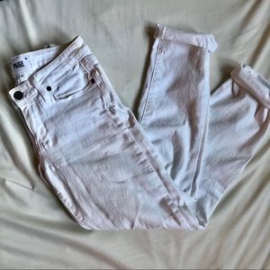 Paige Kylie Crop Skinny Jeans in White